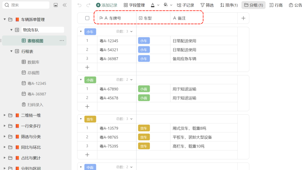 一辆车的“日程表”怎么管?用多维表格搞定!