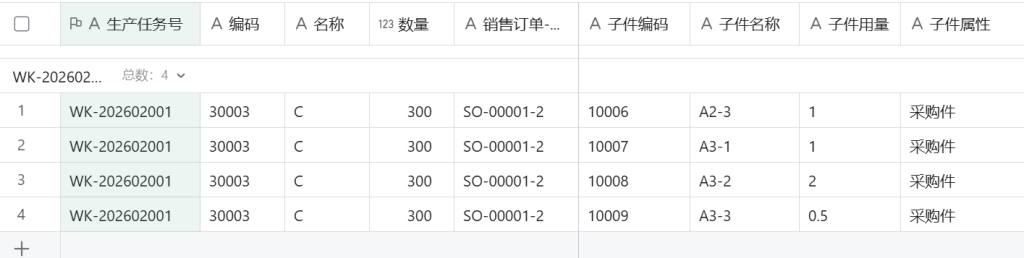 第30天:用多维表格“手搓”一个简易ERP(用料明细自动生成篇)