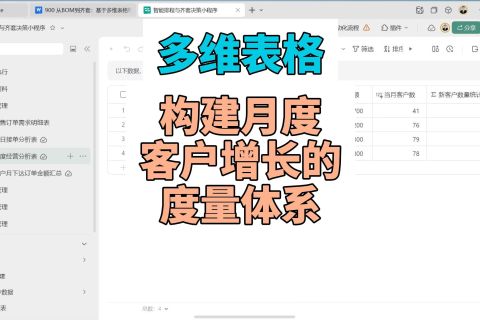 多维表格： 构建月度客户增长的度量体系