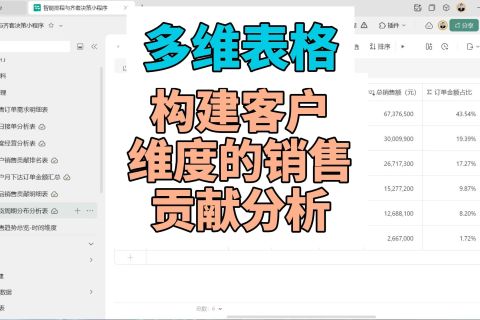 多维表格：构建客户维度的销售贡献分析