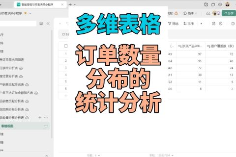 多维表格：构建订单数量分布的统计分析