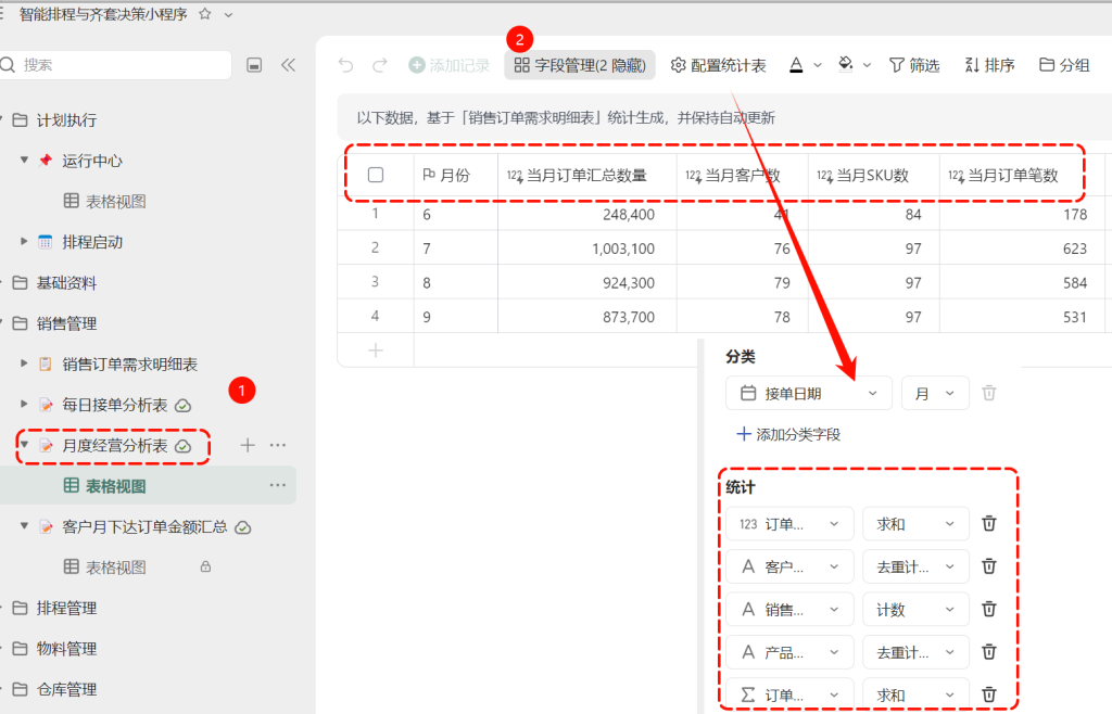 多维表格： 构建月度客户增长的度量体系