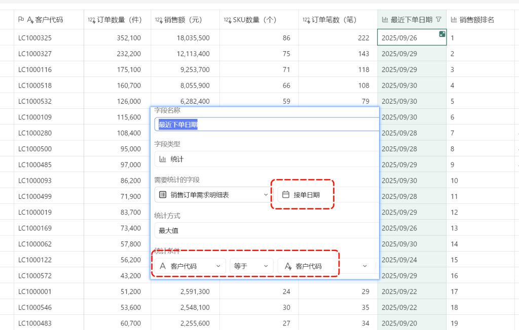 多维表格:构建客户维度的销售贡献分析
