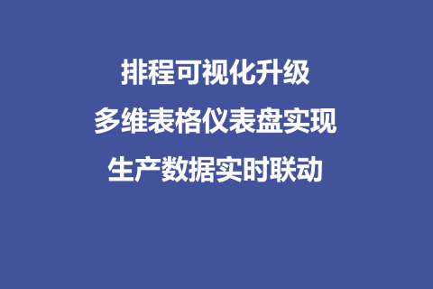 PMC排程可视化升级：多维表格仪表盘实现生产数据实时联动