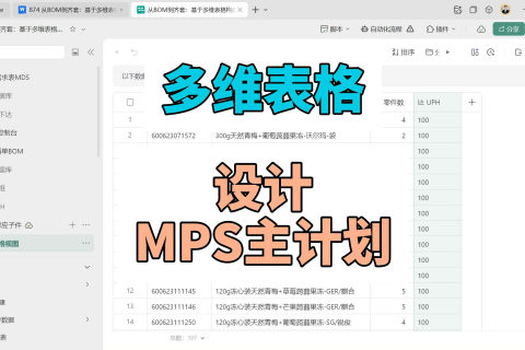 多维表格：MPS主计划的设计