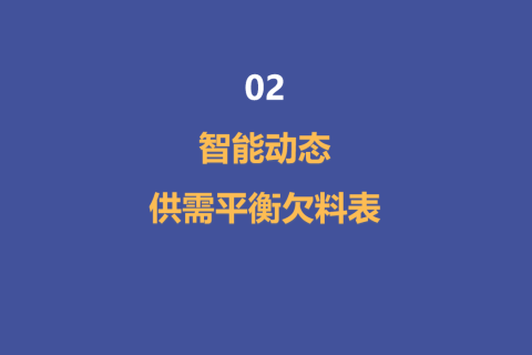 智能动态供需平衡欠料表 - 2