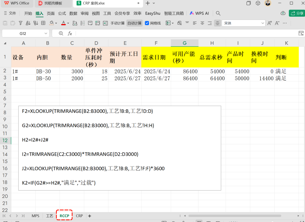 CRP(细能力计划,Capacity Requirements Planning)