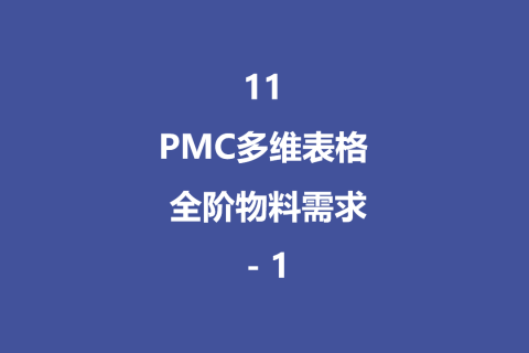 PMC多维表格模型11：全阶毛需求运算表 - 1