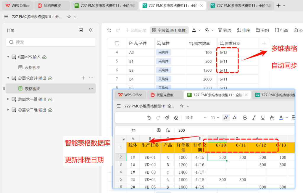 PMC多维表格模型11:全阶毛需求运算表 - 1