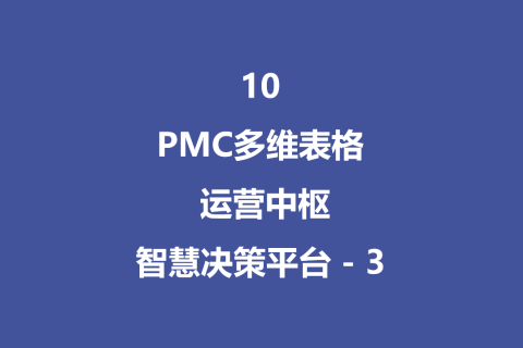 PMC多维表格模型10：运营中枢智慧决策平台-3