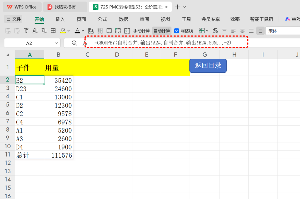 726 PMC表格模型54:全阶毛需求运算表 -8