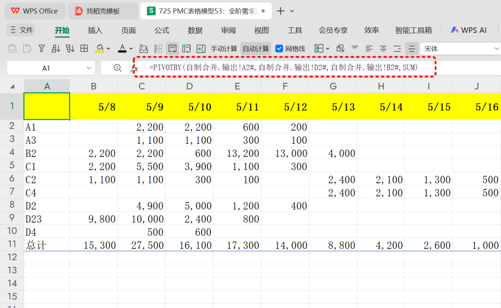 726 PMC表格模型54:全阶毛需求运算表 -8