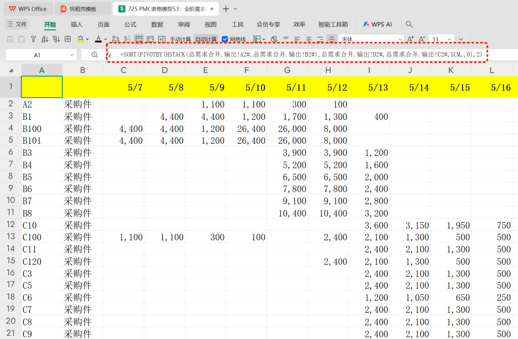 726 PMC表格模型54:全阶毛需求运算表 -8