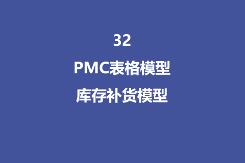 PMC表格模型32：库存补货模型