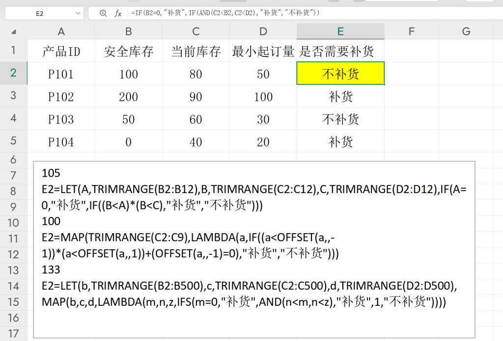PMC表格模型32:库存补货模型