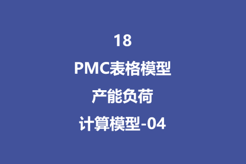 PMC表格模型18：产能负荷计算模型-04
