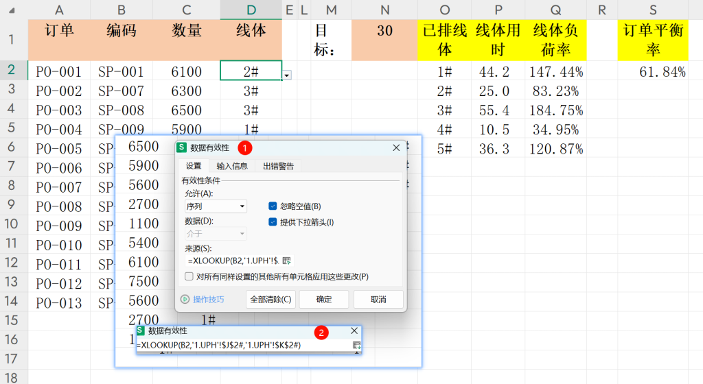 PMC表格模型18:产能负荷计算模型-04