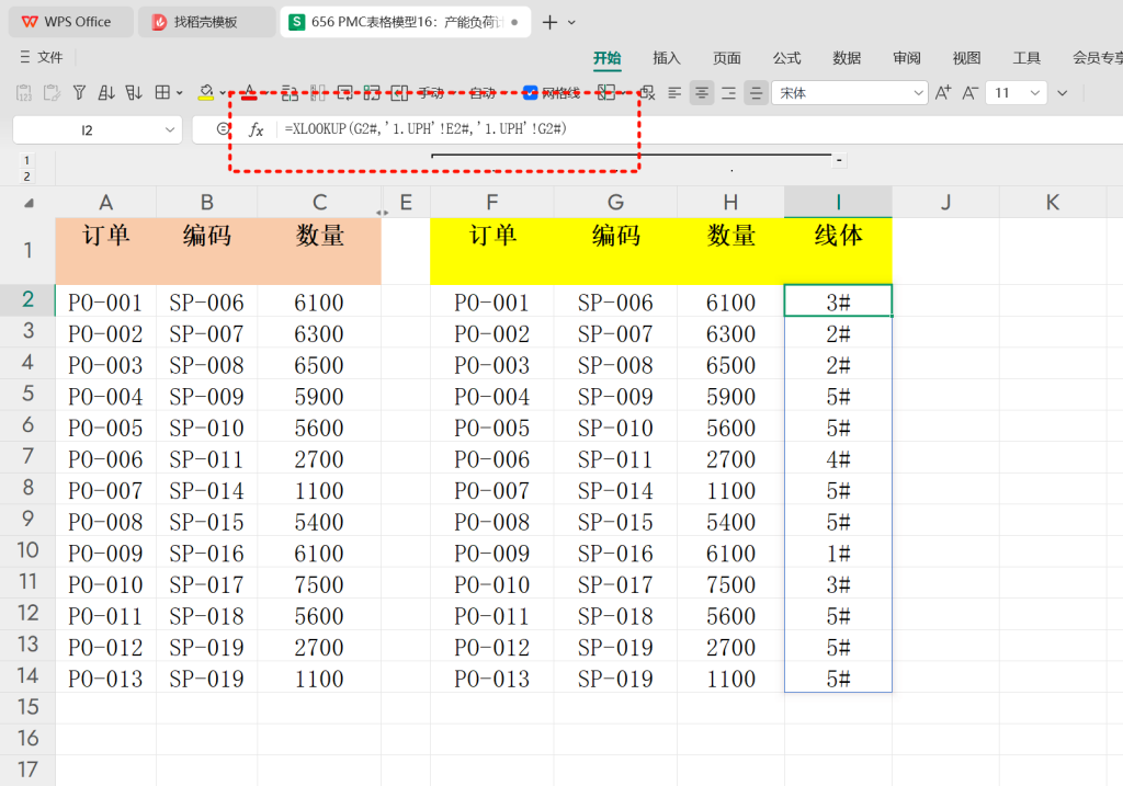 PMC表格模型16:产能负荷计算模型-02