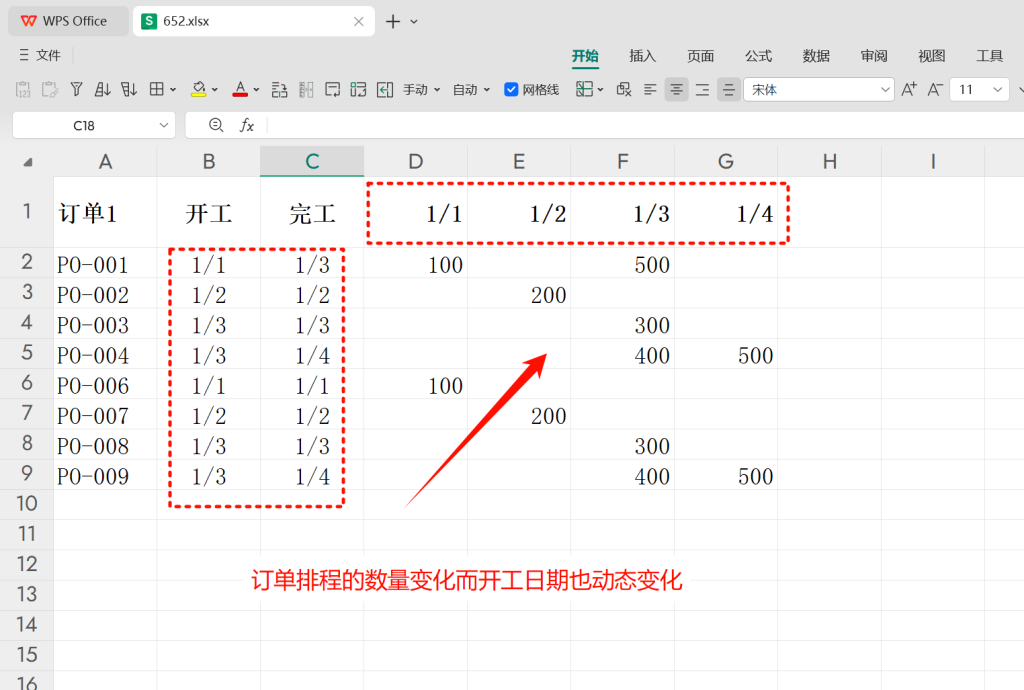 PMC表格模型12:开工日期与完工日期判断模型