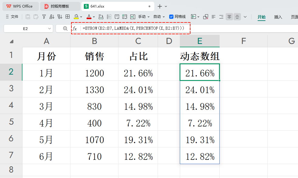 PMC表格模型 05 ：百分比占比