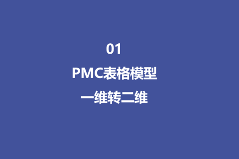 PMC表格模型 01 ：一维转二维