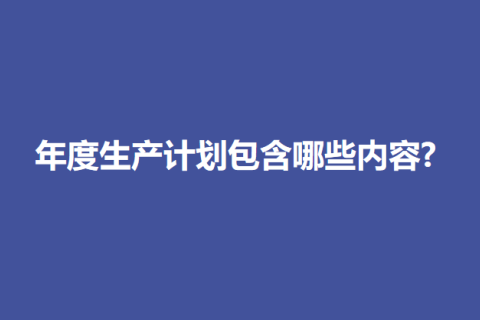 年度生产计划包含哪些内容?