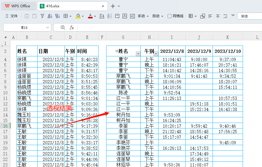 智破传统打卡困境:WPS数据透视表打造高效考勤系统