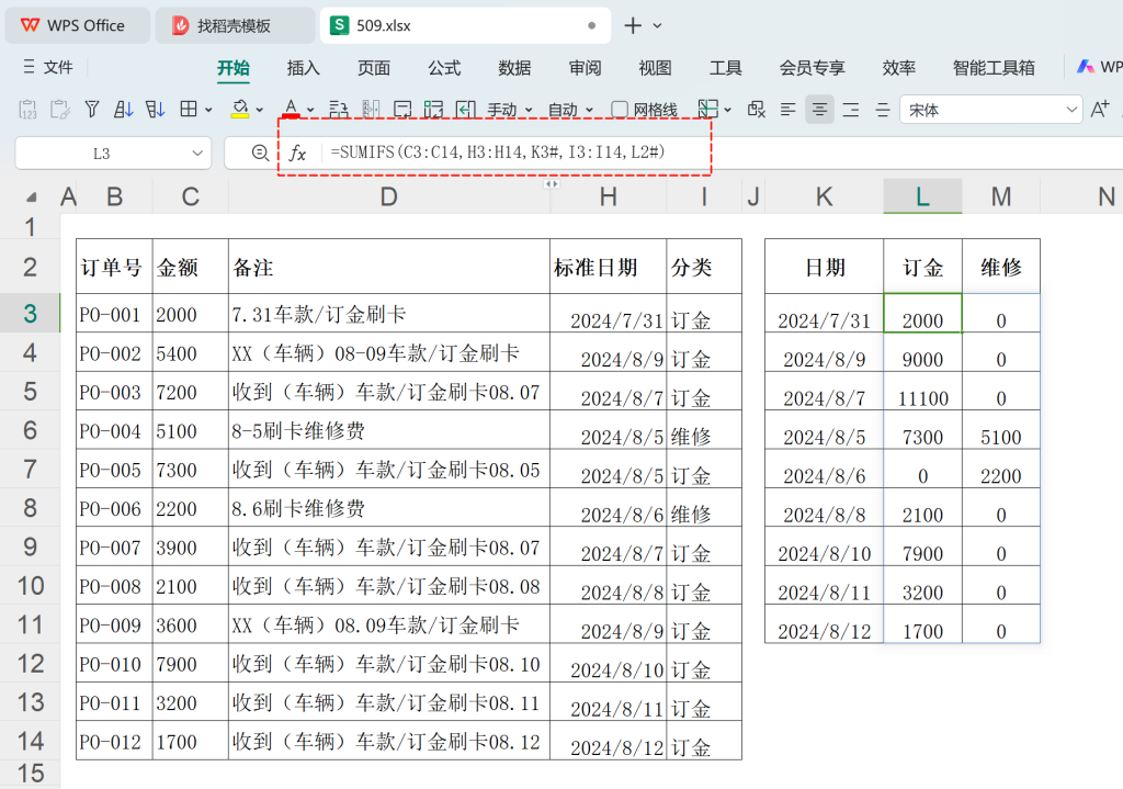 运用WPS AI助手“灵犀”完成《车辆订单明细表》数据整理与分析