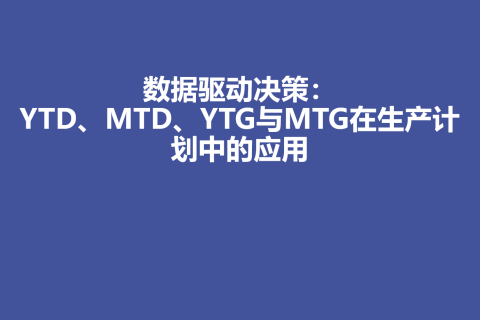 数据驱动决策：YTD、MTD、YTG与MTG在生产计划中的应用