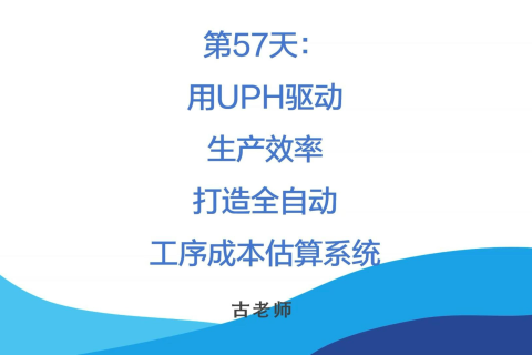 🚀 第57天：用UPH驱动生产效率——打造全自动工序成本估算系统