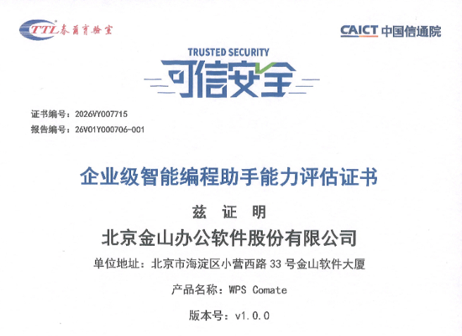 市场占有率高的办公协作软件:WPS Comate的组织级AI落地路径